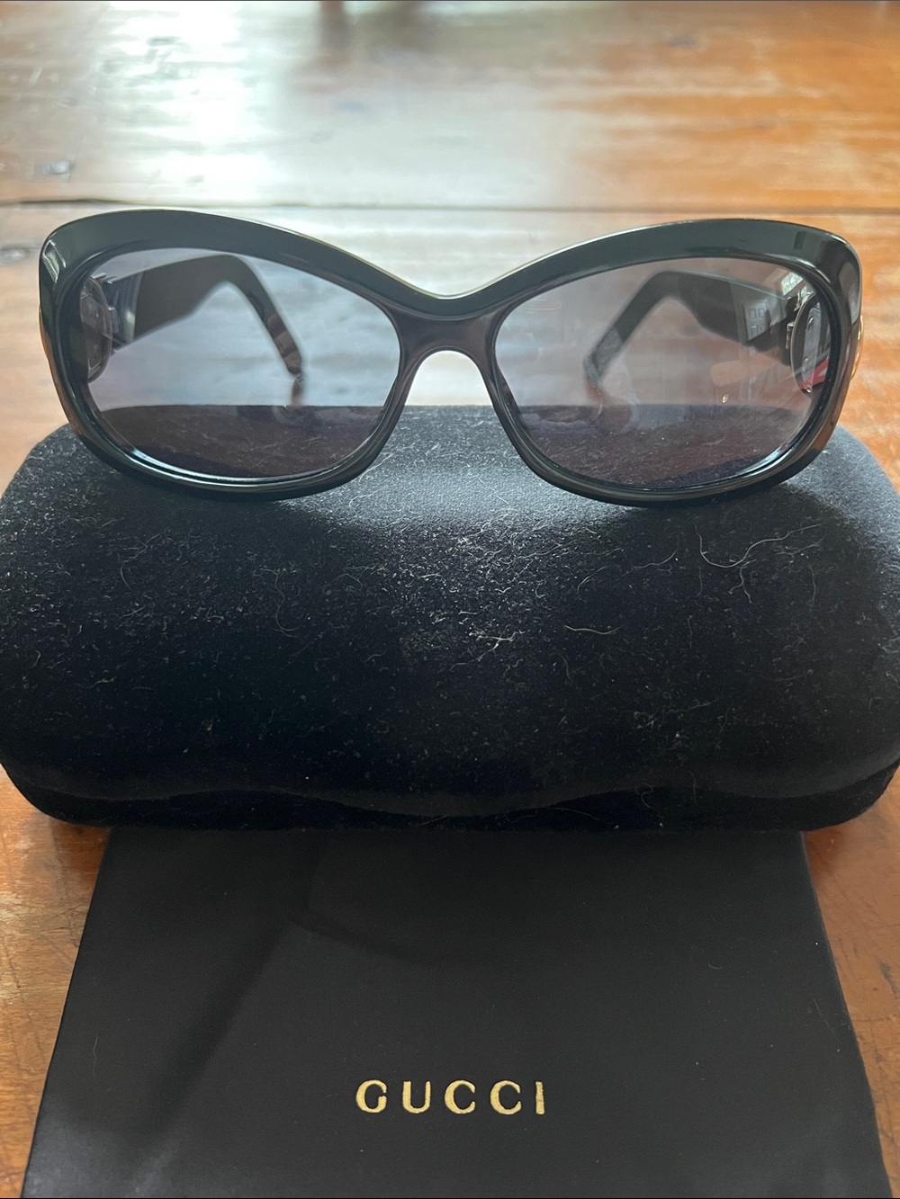 Gucci GG 2983/S 807LF Square Black Gray Sunglasses  58-14-120